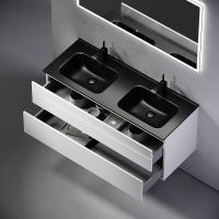 Тумба под раковину Sancos Urban 120 UR120-2W подвесная Белый глянец — фото 14, Мебель для ванной