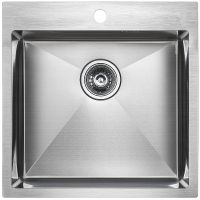 Кухонная мойка Paulmark Kroner 51 PM215151-BS Брашированная сталь — фото 1, Кухонные мойки