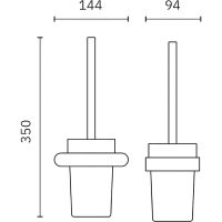 Ершик для унитаза Nofer Capri 16227.N Черный матовый — фото 2, Ершики для унитаза