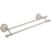 Полотенцедержатель Migliore Olivia 17563 двойной Хром Белый — фото 1, Полотенцедержатели