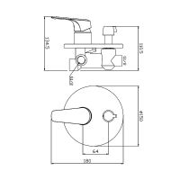 Товар: Смеситель для душа Olive's Evora 33140EV Хром - фото 2 Смеситель для душа Olive's Evora 33140EV Хром — фото 2, Смеситель для душа