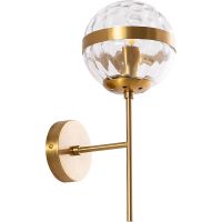 Настенный светильник Artelamp Delacrua A7770AP-1PB Прозрачный Полированная медь — фото 1, Светильники