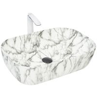 Раковина-чаша WeltWasser Elbach 2143P M805 61 10000004554 Мрамор — фото 1, Раковины накладные