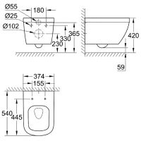 Товар: Унитаз Grohe Euro Ceramic 39328000 подвесной без сиденья - фото 9 Унитаз Grohe Euro Ceramic 39328000 подвесной без сиденья — фото 9, Унитазы