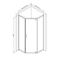 Душевой уголок AM.PM Gem 90x90 W90G-405-090MT профиль Хром матовый стекло прозрачное — фото 12, Душевые уголки