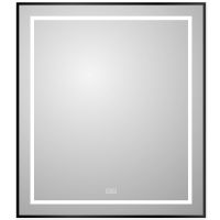 Зеркало BelBagno Kraft 70 SPC-KRAFT-700-800-LED-TCH-WARM-NERO с подсветкой Черное с сенсорным выключателем и подогревом — фото 1, Зеркала в ванную комнату