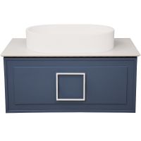 Тумба под раковину La Fenice Cubo 80 подвесная Синяя матовая арт-FNC-01-CUB-BG-80 — фото 4, Тумбы под раковину