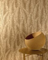 Обои Grandeco Cumaru CU 3205 Винил на флизелине (0,53*10,05) Коричневый, Листья — фото 3, Обои для стен