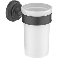 Стакан для зубных щеток Aquatek Классик AQ4527MB Черный матовый — фото 1, Мыльницы