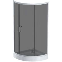 Душевой уголок AM.PM Like Solo Slide 90x90 W83G-315-090CG64 профиль Хром матовый стекло тонированное — фото 12, Душевые уголки четверть круга