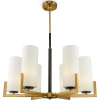 Люстра Maytoni Modern Fortano MOD089PL-06BS Белая Латунь — фото 1, Люстры