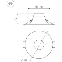 Встраиваемый светильник Arlight Blizzard 036609 Черный — фото 3, Точечные светильники