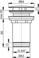 Товар: Донный клапан Ravak X01762 Черный матовый - фото 4 Донный клапан Ravak X01762 Черный матовый — фото 4, Донные клапаны