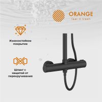 Товар: Душевая система Orange Черный арт-T02S3-912b - фото 4 Душевая система Orange Черный арт-T02S3-912b — фото 4, Душевые стойки