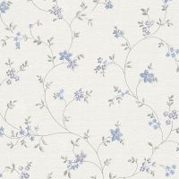 Обои AS Creation Maison Charme Винил на флизелине (0,53*10,05) Белый/Серый/Синий, Цветы арт-39071-3 — фото 1, Обои для стен