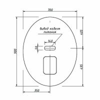Зеркало Caprigo Контур 70 М-379S-033.000.00.20 с подсветкой Бронза — фото 3, Зеркала в ванную комнату
