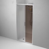 Душевая дверь AM.PM Gem Solo 100 W90G-100-1-195MBr профиль Хром матовый стекло бронзовое-прозрачное — фото 4, Раздвижные душевые двери