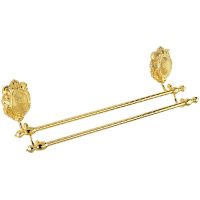 Полотенцедержатель Migliore Cleopatra 16701 двойной Золото — фото 1, Полотенцедержатели