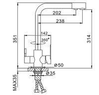 Товар: Смеситель для кухни Frap F4348 Сатин - фото 12 Смеситель для кухни Frap F4348 Сатин — фото 12, Смесители