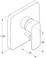 Товар: Смеситель для душа Kludi Pure Style 404190575 Хром - фото 2 Смеситель для душа Kludi Pure Style 404190575 Хром — фото 2, Смеситель для душа