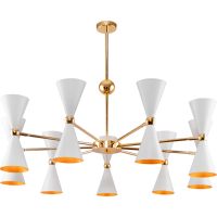 Люстра Maytoni Modern Vesper MOD108PL-18WG Белая Золото — фото 1, Люстры