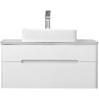 Тумба под раковину Jorno Bosko 100 Bos.01.100/P/W подвесная Белая — фото 1, Мебель для ванной