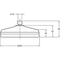 Товар: Верхний душ Jacob Delafon Katalyst E13692-CP Хром - фото 3 Верхний душ Jacob Delafon Katalyst E13692-CP Хром — фото 3, Душевое оборудование. Душевая программа