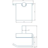 Держатель туалетной бумаги Haiba HB8403 с крышкой Нержавеющая сталь — фото 2, Держатели туалетной бумаги