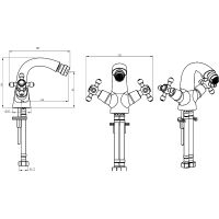 Товар: Смеситель для биде Boheme Crystal 316-CRST Бронза - фото 4 Смеситель для биде Boheme Crystal 316-CRST Бронза — фото 4, Смесители