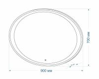 Зеркало Art&Max Pescara AM-Pes-900-700-DS-F с подсветкой с сенсорным выключателем — фото 6, Мебель для ванной