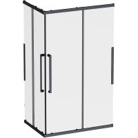 Душевой уголок AM.PM Func 120x80 W84G-403-12080-BТ профиль Черный матовый стекло прозрачное — фото 1, Прямоугольные душевые уголки