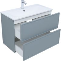 Тумба под раковину Aquanet Арт 90 313276 подвесная Мисти грин — фото 3, Тумбы под раковину