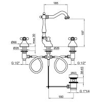 Товар: Смеситель для раковины Webert Ottocento OT750202015 Хром - фото 3 Смеситель для раковины Webert Ottocento OT750202015 Хром — фото 3, Смесители