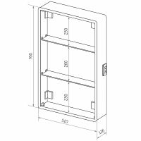 Зеркальный шкаф Континент Elliott LED 55 L МВК015 с подсветкой Белый — фото 15, Зеркальные шкафы в ванную