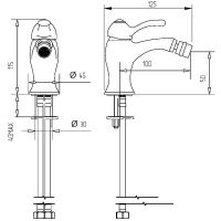 Смеситель для биде Migliore Grazia 29685 Хром — фото 2, Смесители