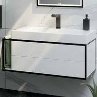 Тумба под раковину Clarberg Logic 100 R LOG0110R подвесная Белая — фото 1, Тумбы под раковину