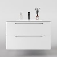 Товар: Тумба под раковину Style Line Марелла 90 Люкс Plus СС-00002413 подвесная Белый матовый антискрейтч - фото 2 Тумба под раковину Style Line Марелла 90 Люкс Plus СС-00002413 подвесная Белый матовый антискрейтч — фото 2, Мебель для ванной