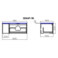 Тумба c раковиной SanVit Оскар 90 R koskar090R подвесная Белая — фото 13, Мебель для ванной