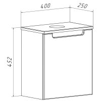 Тумба под раковину Runo Бари Микра 40 00-00001975 подвесная Белая — фото 9, Тумбы под раковину