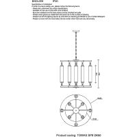 Люстра Crystal Lux Tomas SP8 D650 Chrome Прозрачный Хром — фото 2, Люстры
