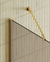 Душевая перегородка Maybah Glass MGD-679-3ш 1090x1950 в широком профиле Золото стекло бронзовое матовое — фото 7, Душевые перегородки