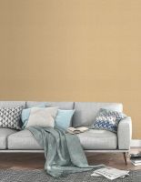 Обои RASCH Garden 531367 Винил на флизелине (0,53*10,05) Бежевый/Оранжевый, Однотонные/Рогожка — фото 2, Обои для стен