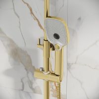 Товар: Душевая система Grossman Pragma 500.K35.03.320 Золото брашированное - фото 6 Душевая система Grossman Pragma 500.K35.03.320 Золото брашированное — фото 6, Душевые стойки