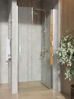 Душевая дверь Orange E05-090tcr 90х190 профиль Хром стекло прозрачное — фото 3, Душевые двери в нишу