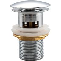 Донный клапан Frap F65-4 click-clack Хром — фото 1, Донные клапаны