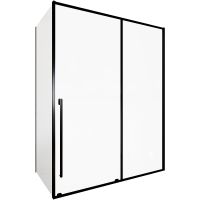 Душевой уголок Allen Brau Fantasy 160x80 3.11010.31 + 3.11012.31 профиль Черный матовый стекло прозрачное — фото 1, Прямоугольные душевые уголки