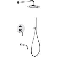 Душевая система Abber Wasser Kreis AF8117 Хром — фото 1, Встраиваемые душевые комплекты