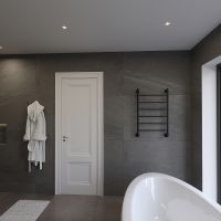 Водяной полотенцесушитель EWRIKA Сафо P 80х50 Черный матовый — фото 6, Водяные полотенцесушители