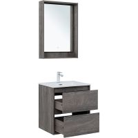 Тумба под раковину Aquanet Милан 60 336372 подвесная Дуб рошелье — фото 13, Тумбы под раковину