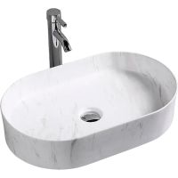 Раковина-чаша Ceruttispa 50 CR0055B MMW1 СТ9540 Белый матовый мрамор — фото 1, Раковины накладные